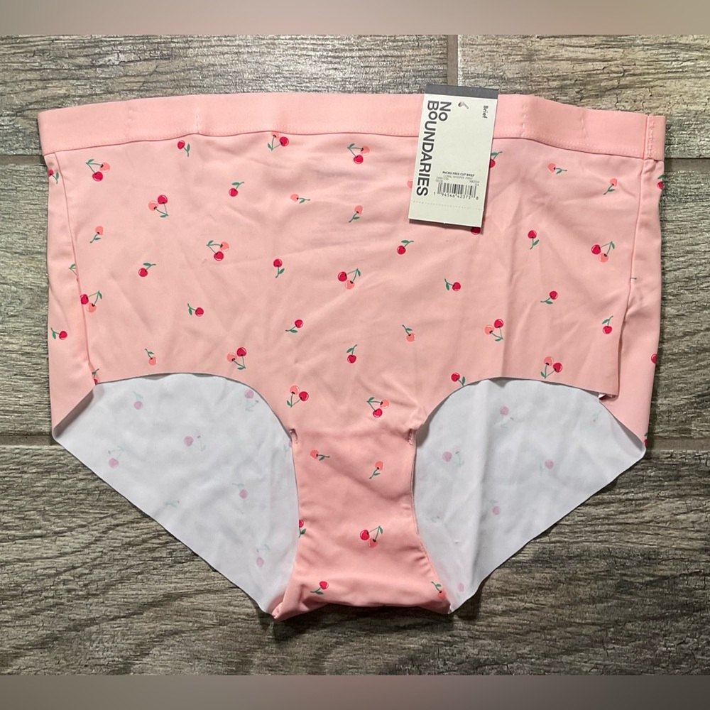 New Nobo, No Boundaries Micro Rib Free Cut Brief Panties You Pick Size Cherry